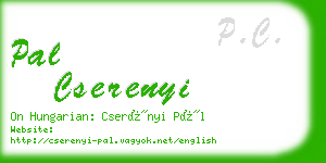 pal cserenyi business card